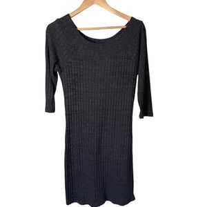 Dark Gray Lightweight Sweater Dress - Small